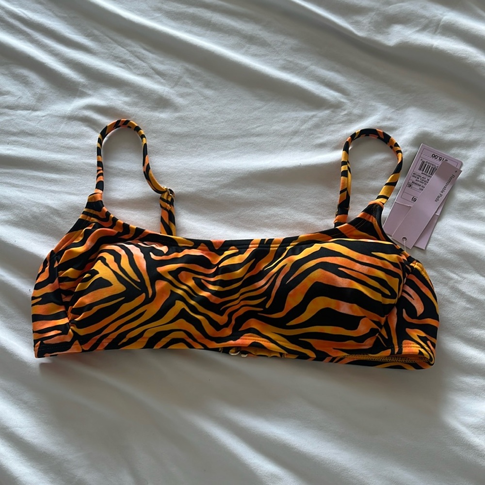 Bikini top tiger striped new with tags